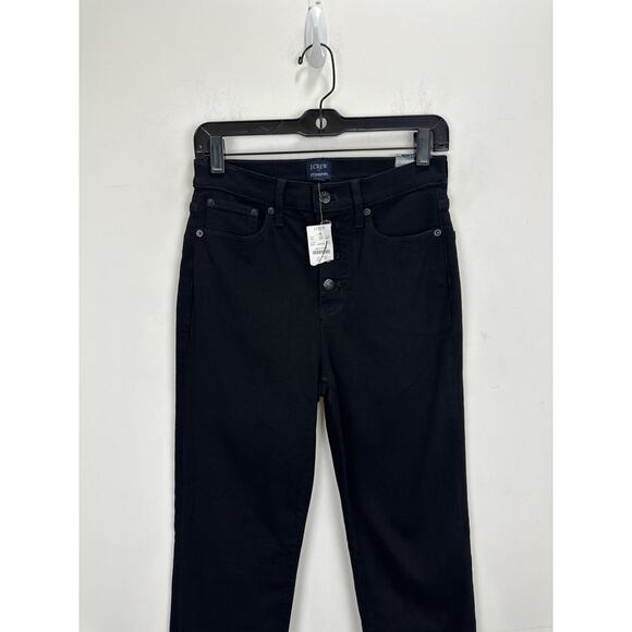 J.Crew Tall Black Stovepipe Straight Jean Signature Stretch+ Black US 26T NWT - Picture 5 of 11